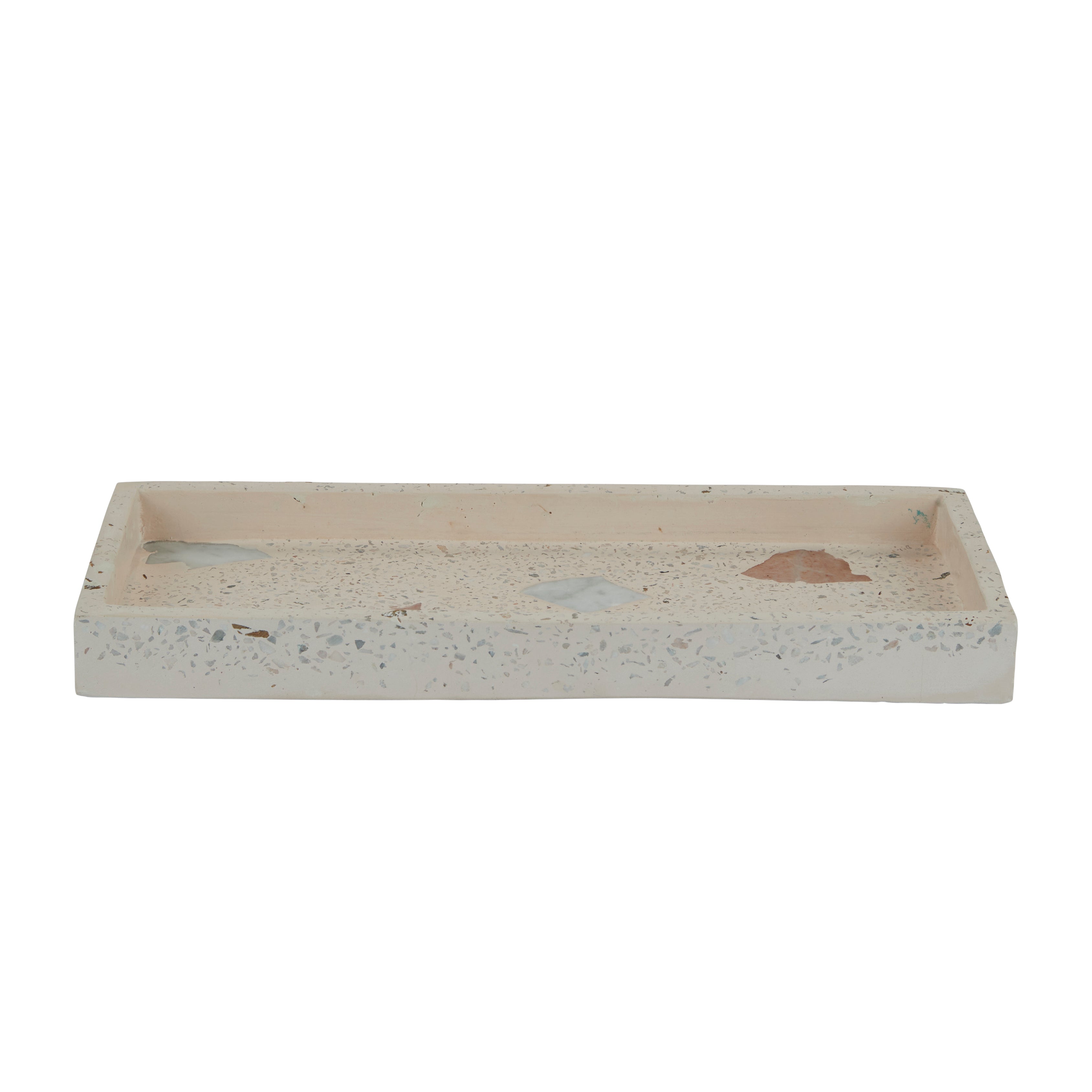 Terrazzo bakke, soft rose - 12 x 30 cm.